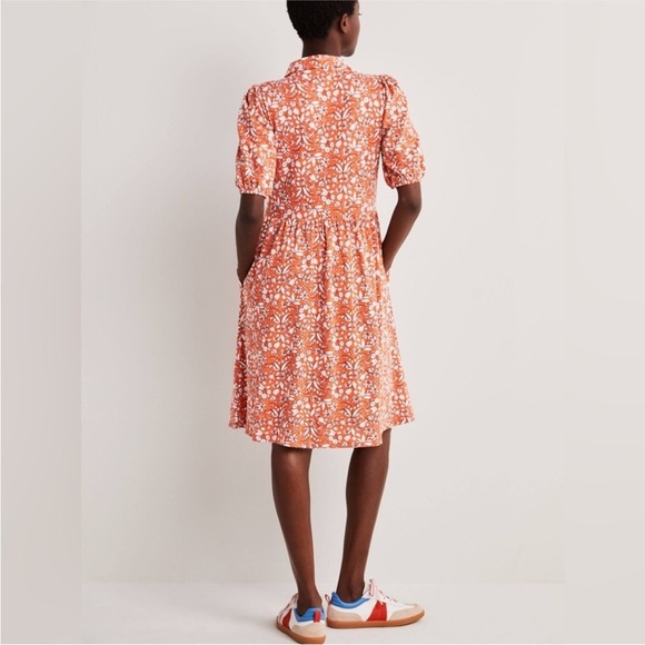 Boden Mini Jersey Shirt Dress in Tigerlilly Wildflower Modal Cotton Blend 4P EUC - Picture 4 of 11
